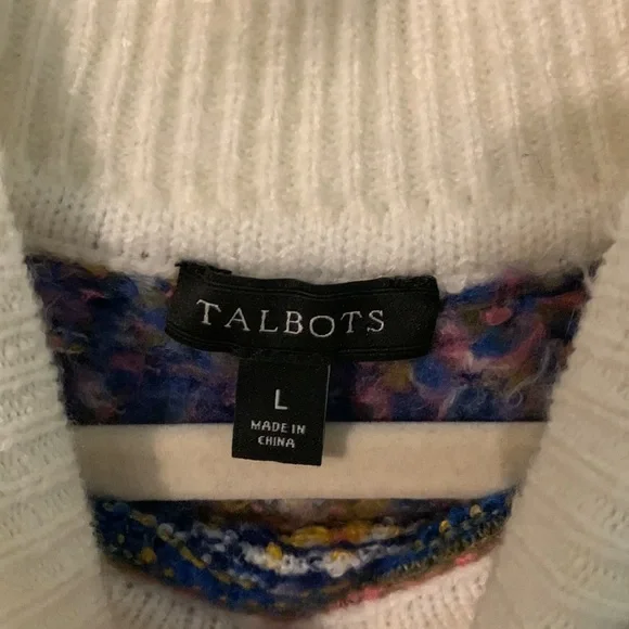 Fair Isle Mockneck Sweater Oyster Multi Color* - Picture 4 of 12